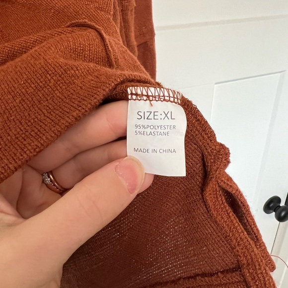 Women's Long Sleeve Button-Up Top - Brown - Picture 3 of 4